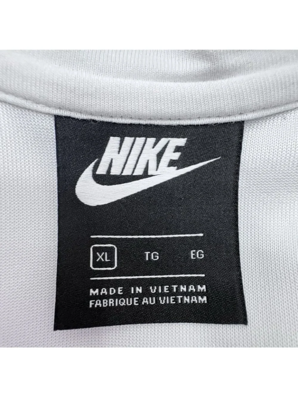 Nike Swoosh Tape Full Zip Hoody Sweatshirt Track Jacket White Unisex Women’s XL